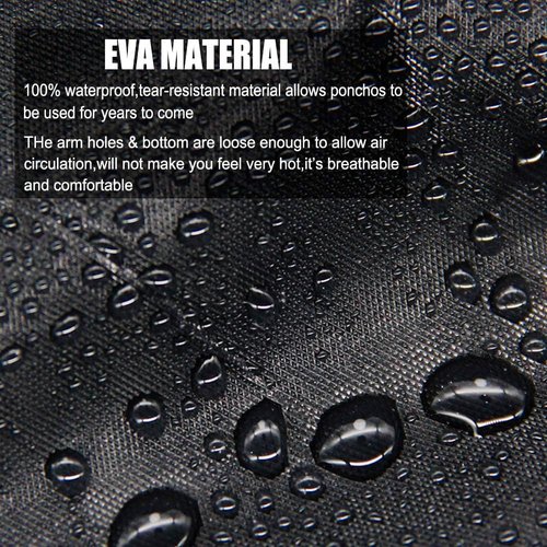 COOY Rain Coats - Reusable EVA Rain Ponchos for Adults | 2 Pack Rain Jackets for Men & Women
