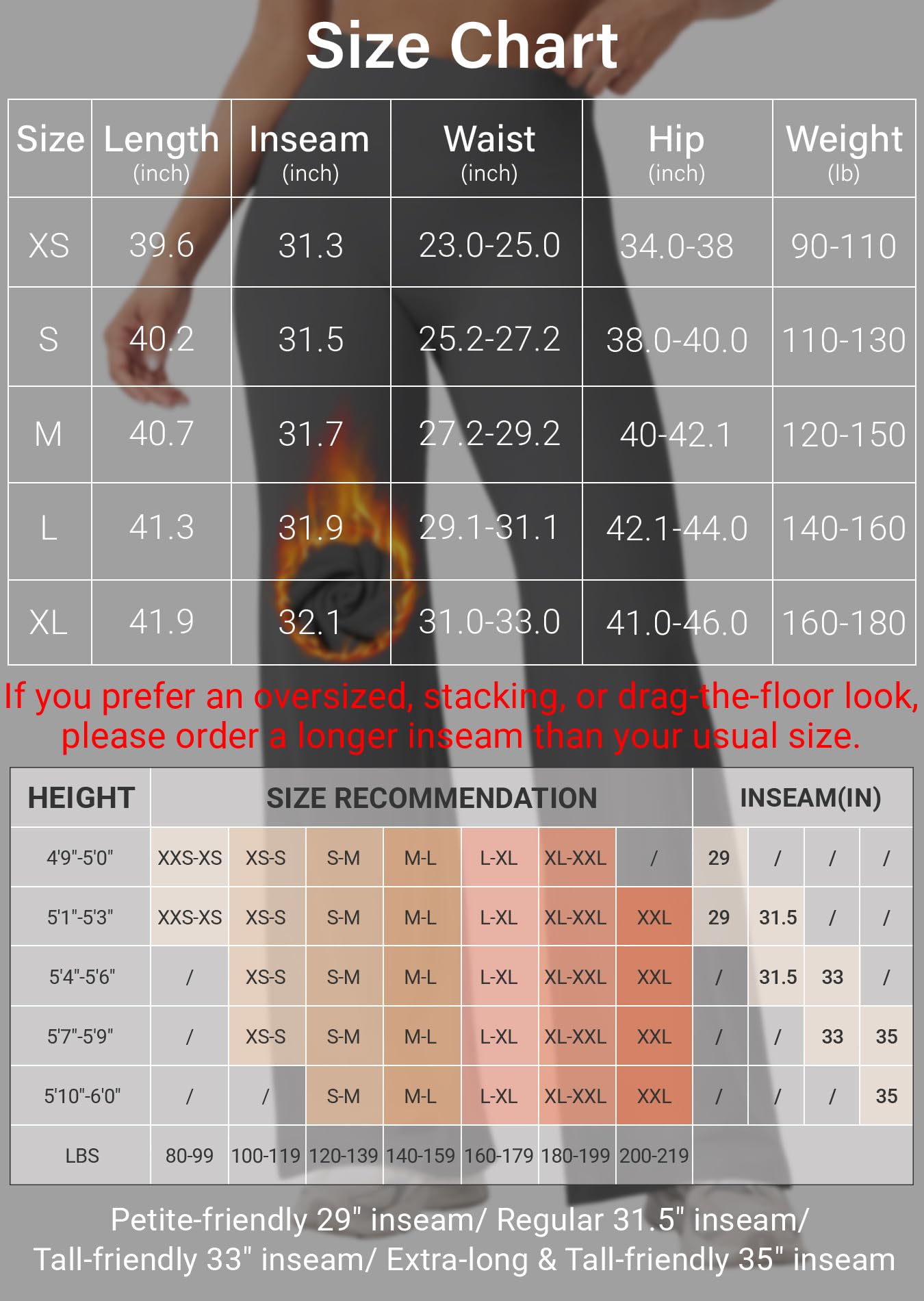 YEOREO Workout Leggings Womens No Front Seam Straight Leggings 31.5" Thin Fleece High Waist Buttery Eddiy Gym Yoga Pants Black M
