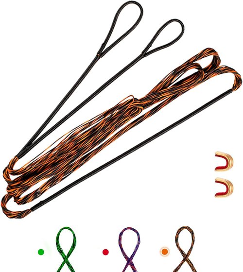 Deerseeker Archery Bowstring Set - Dacron Recurve Bow String Replacement for 48-70 Inch Longbows