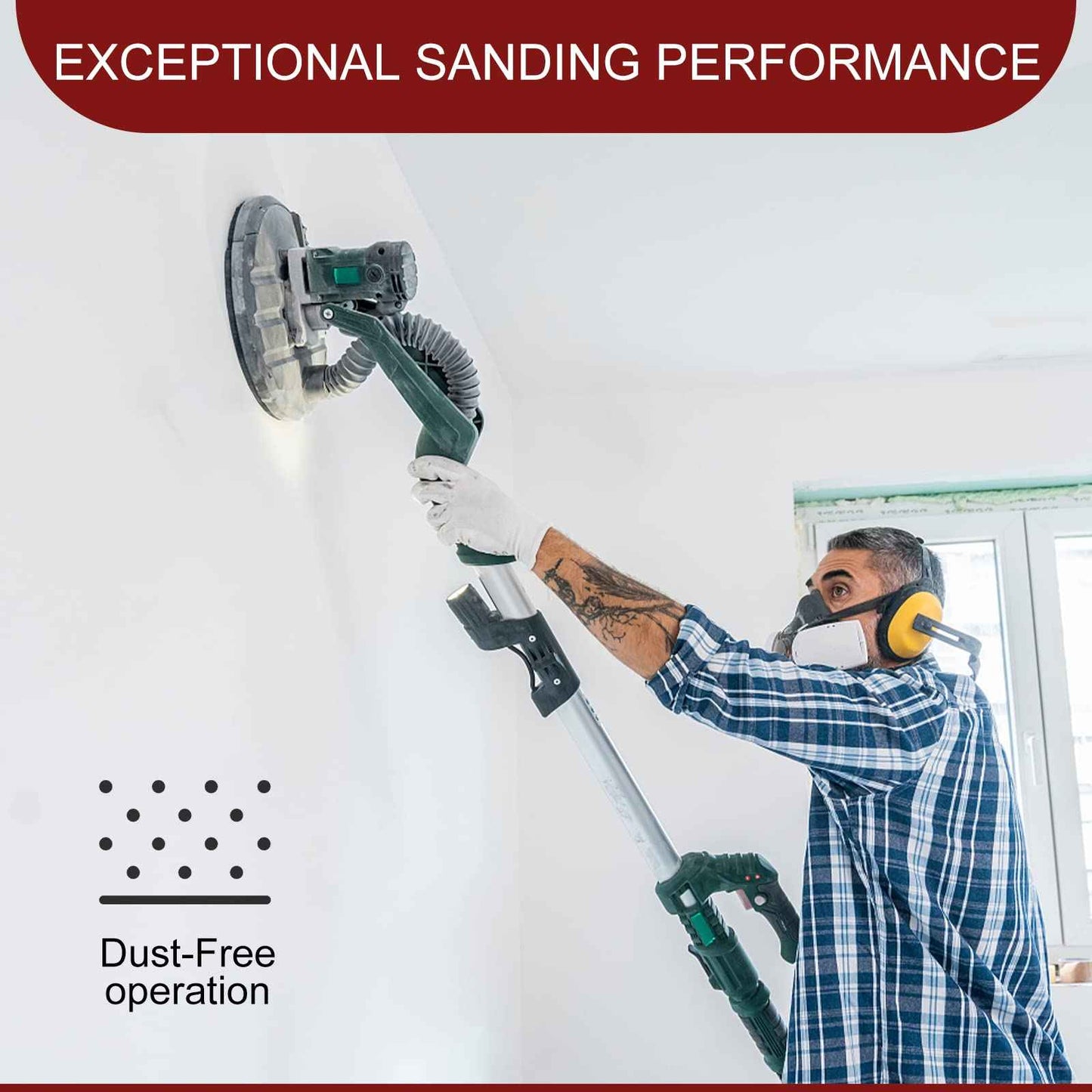 9 Inch Sanding Disc 40 Grit Hook and Loop Sandpaper for 6 Holes Drywall Sander Remove Popcorn Ceiling Sheetrock (30 PCS)