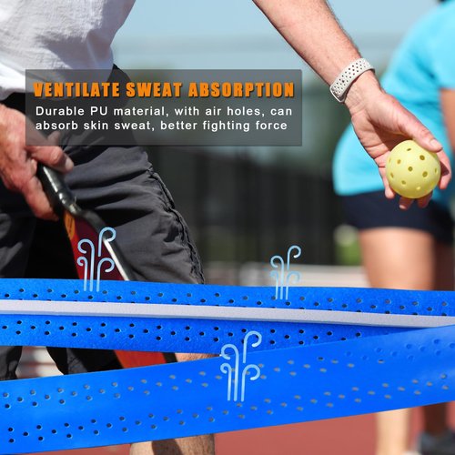 WAFJAMF New Tennis Racket Grip Tape, 4 Pack Anti Slip Badminton Racket Overgrips, Ultra Absorbent Pickleball Overgrip, Breathable, Quick Dry