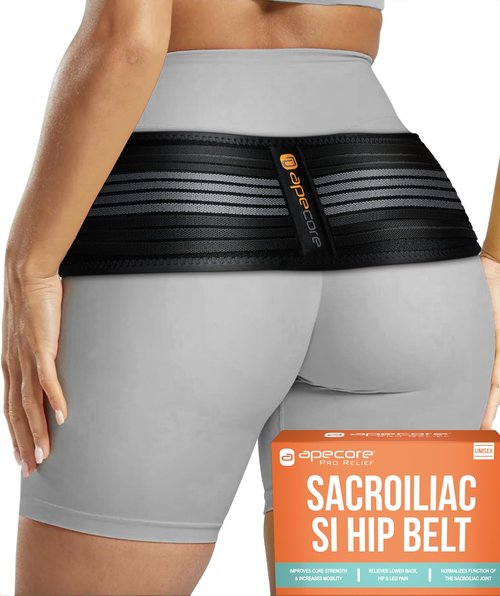 APECORE Sacroiliac Hip SI Belt for Women and Men That Alleviates Sciatic, Pelvic, Lower Back, Leg and Sacral Nerve Pain Caused by Si Joint Dysfunction| Hip Brace Support (Regular)