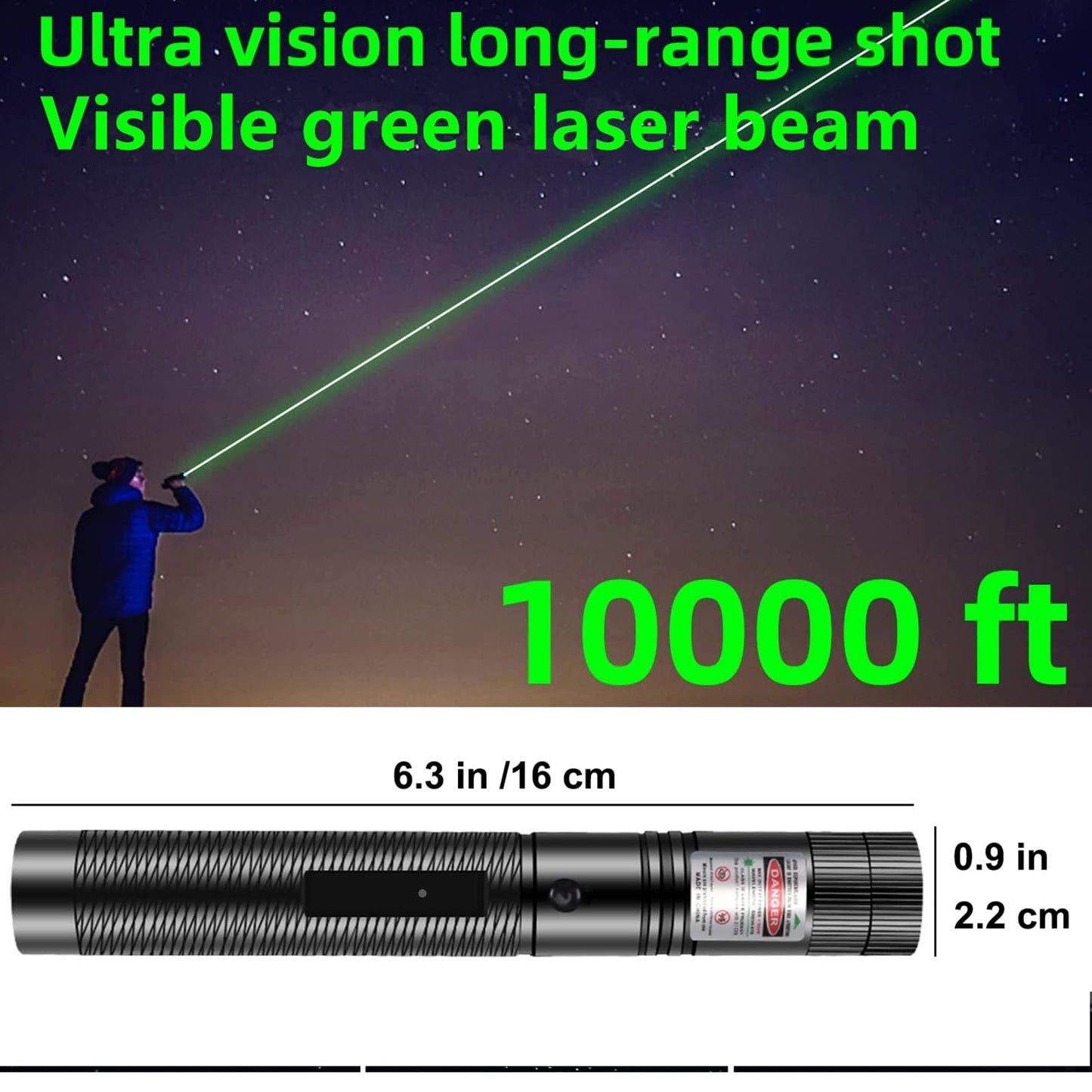 Presentation with Green Light Pointer, Green Rechargeable Handheld Presenter Pen for Presentations, Teaching, Classroom