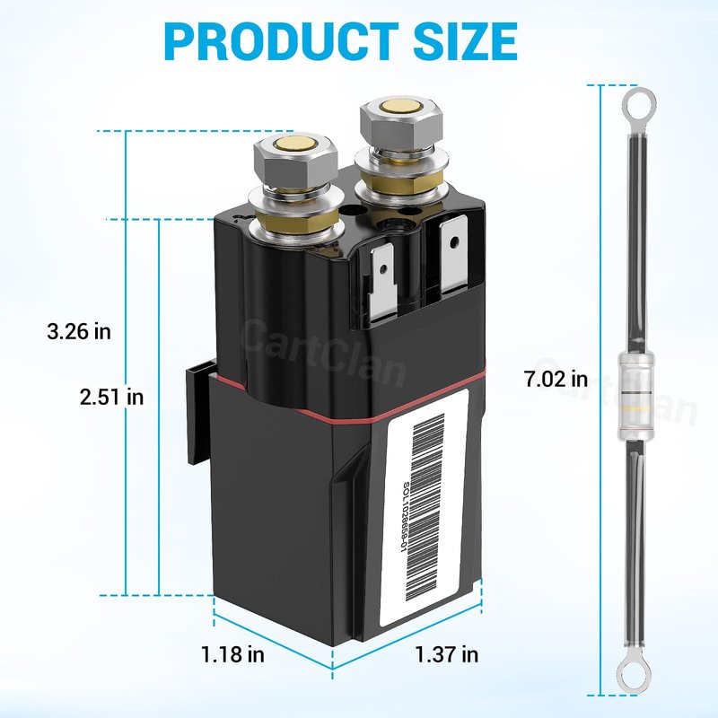 Club Car Solenoid 48 Volt, Golf Cart 48 Volt Soleniod with Resistance Suitable for Club Car New Models DS/Precedent and 2018-Up Tempo Golf Carts, Replace OEM#: 102865901, 1014947