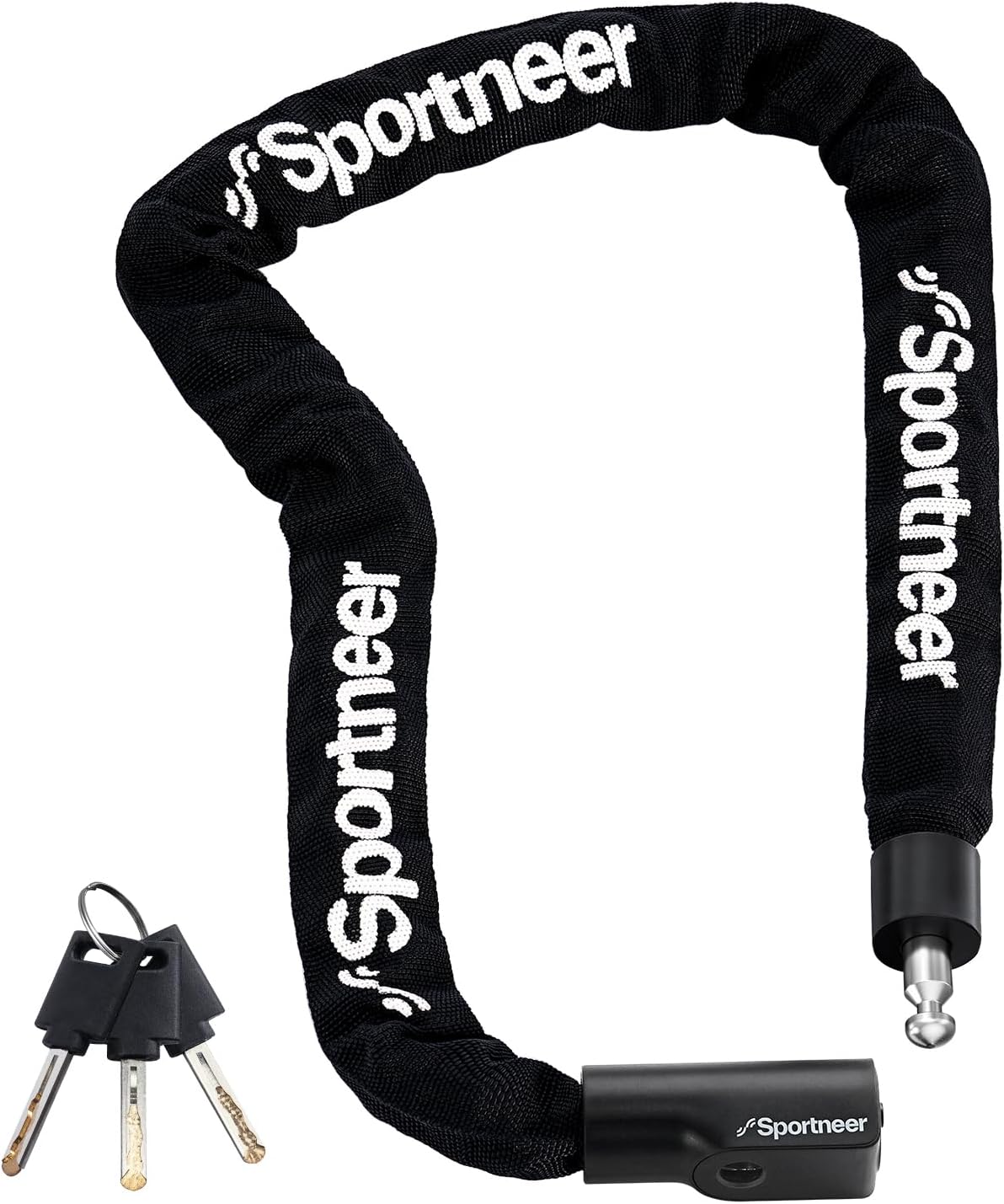 Sportneer High Security Bike Chain Lock - 6mm Thick, 3.2ft Long, Heavy Duty Anti-Theft Protection
