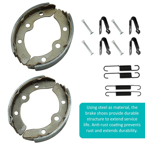 101823201 Club Car Brake Shoes Springs Pins Kits for Yamaha DS PrecedentG1/G2/G3/G5/G8/G9/G11 E-Z-GO Gas Electric Golf Cart Replacement Brake Shoes