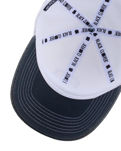 Black Clover, Unisex, USA 2T Vintage 3 Adjustable Hat, White Hat/3D USA Flag Clover, One Size