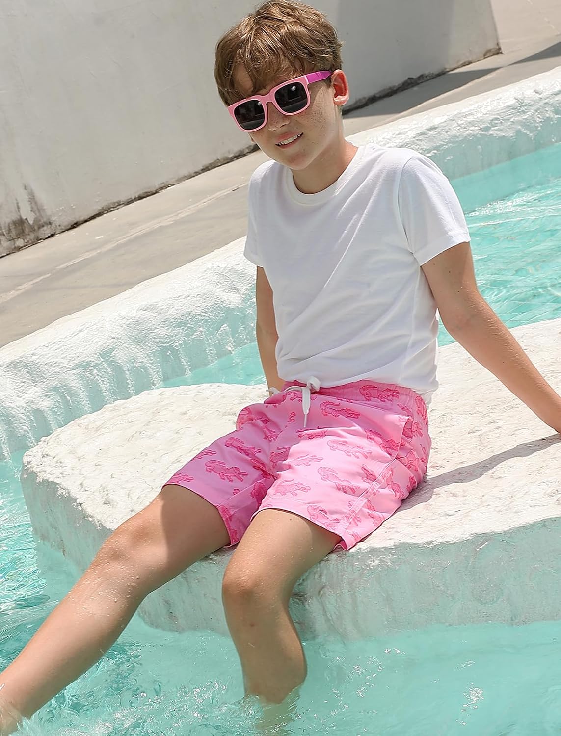 Skiennix Boys Swim Trunks - Quick Dry Compression Liner Bathing Suit for Ages 7-20
