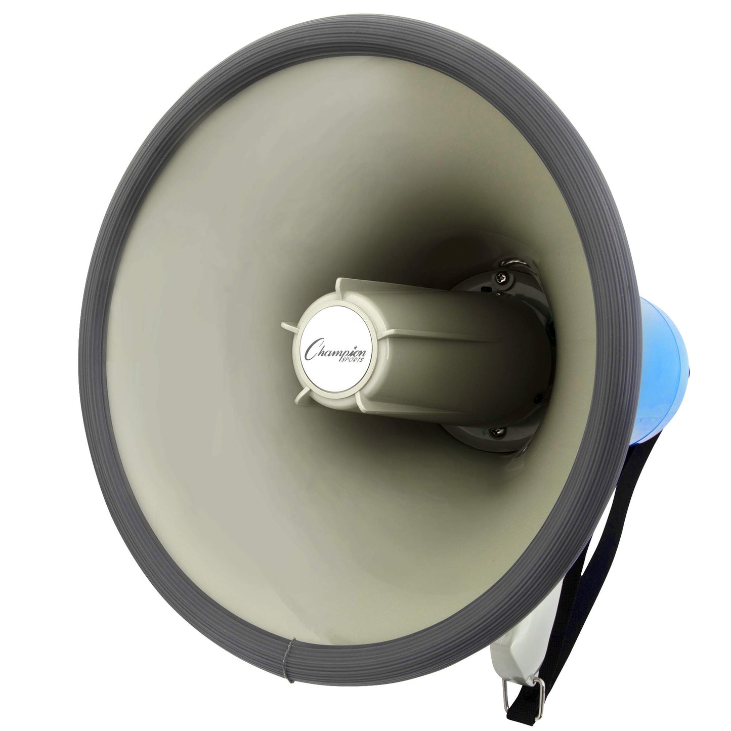 Champion Sports Megaphone with Siren,Wrist Strap,1200 Yard Range-Powerful Bullhorn Loudspeaker with Adjustable Volume Control for Sport Events,Crowd Control,12 watts(white&blue),1 Size,MP12W