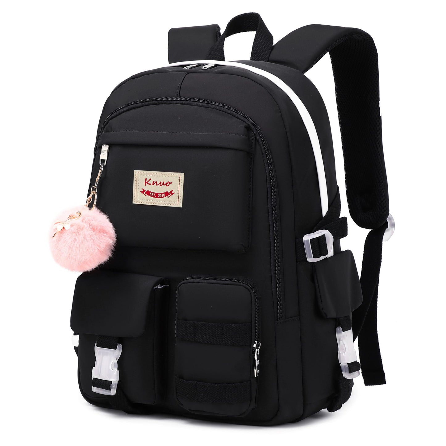 Girls Backpack,15.6 Inch Laptop School Bag Large Primary Elementary Middle College Bookbags Kids Backpacks for Teens Girls Women Students Anti Theft Travel Daypack (Black)