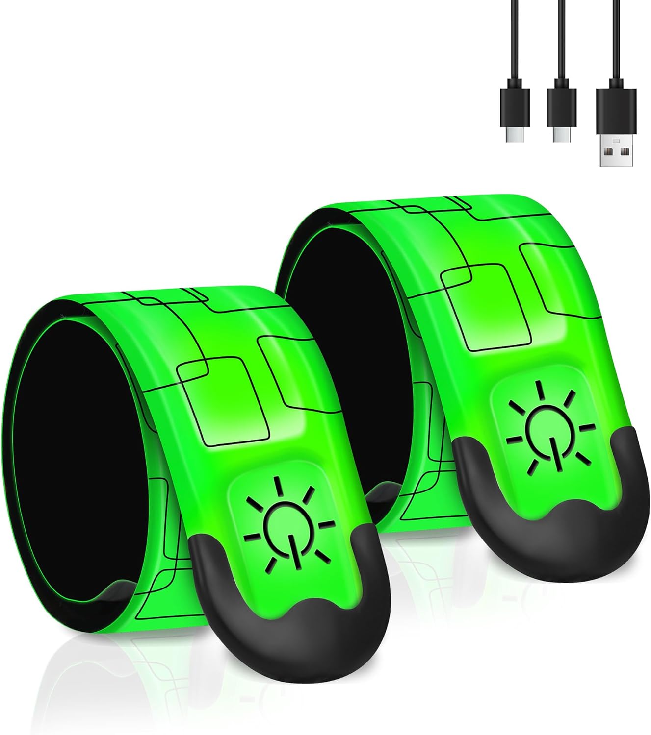 Skiennix LED Armband - Rechargeable Safety Light for Running & Night Activities | High Visibility Reflective Gear