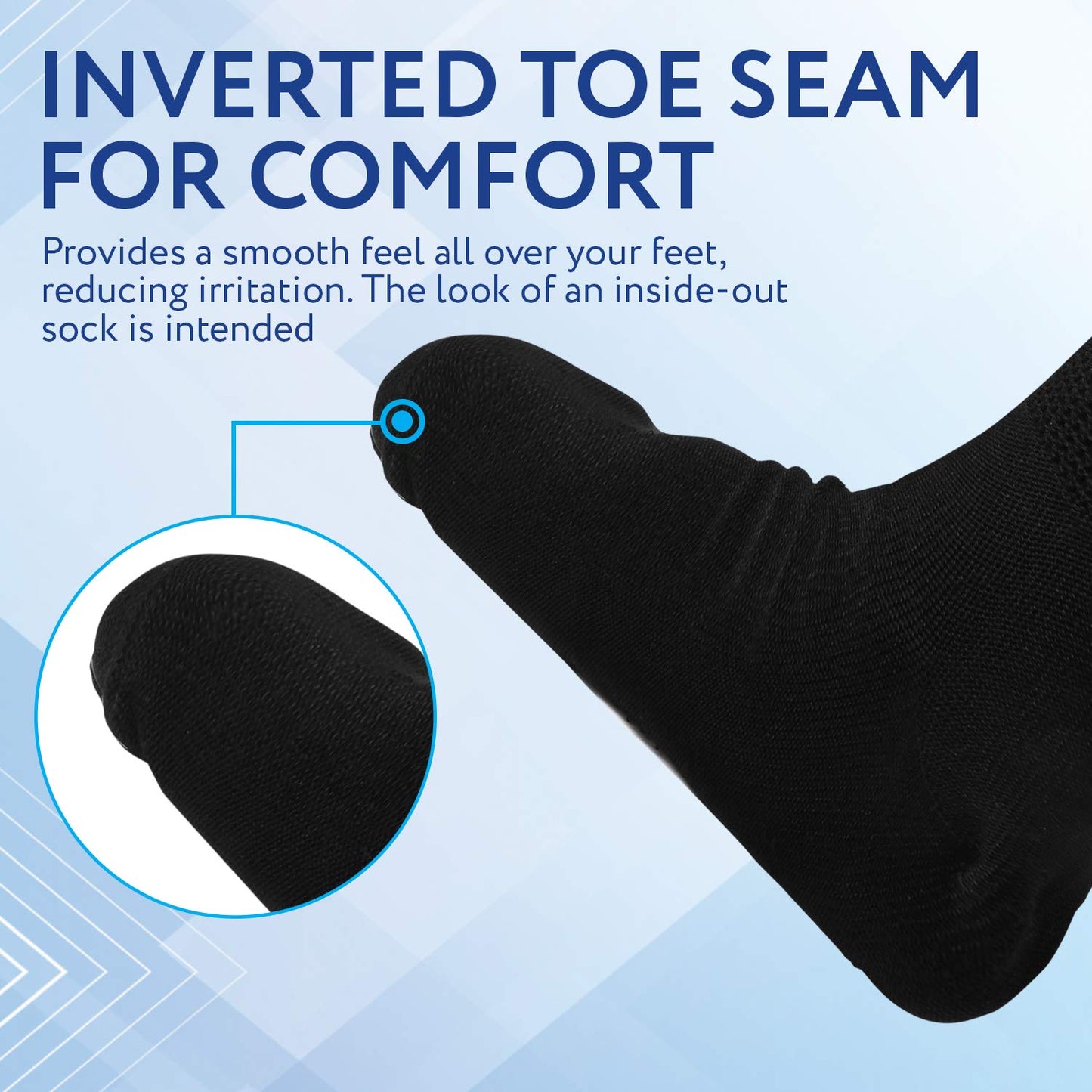 IMPRESA Extra Wide Socks for Men and Women - 2 Pairs Black Ankle Cast Socks - Stretches to 30" - Easy on Casts & Braces - Loose-Fitting Relief for Swollen Feet & Lymphedema