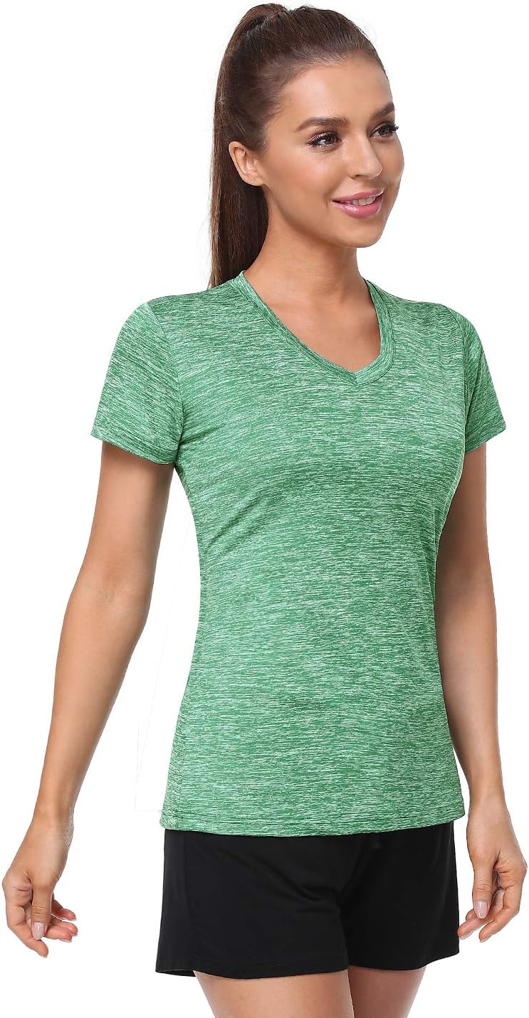 Xelky Women's Dry Fit T-Shirts - Moisture-Wicking V-Neck Athletic Tops | 3-4 Pack Activewear