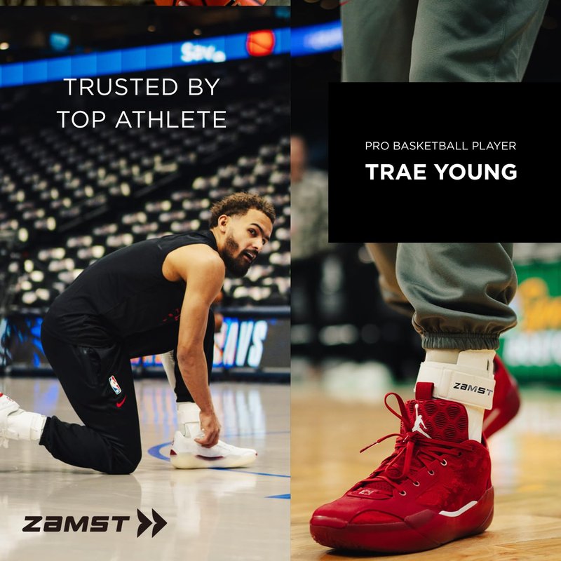 Zamst A2-DX White Ankle Brace for Sports - Breathable Sports Ankle Support for Men and Women with Guard Stabilizers for High-Grade Ankle Sprain - Left, Medium