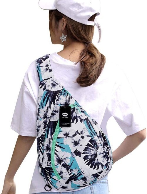 HUA ANGEL Crossbody Sling Bag - Lightweight Waterproof Chest Bag for Travel & Hiking