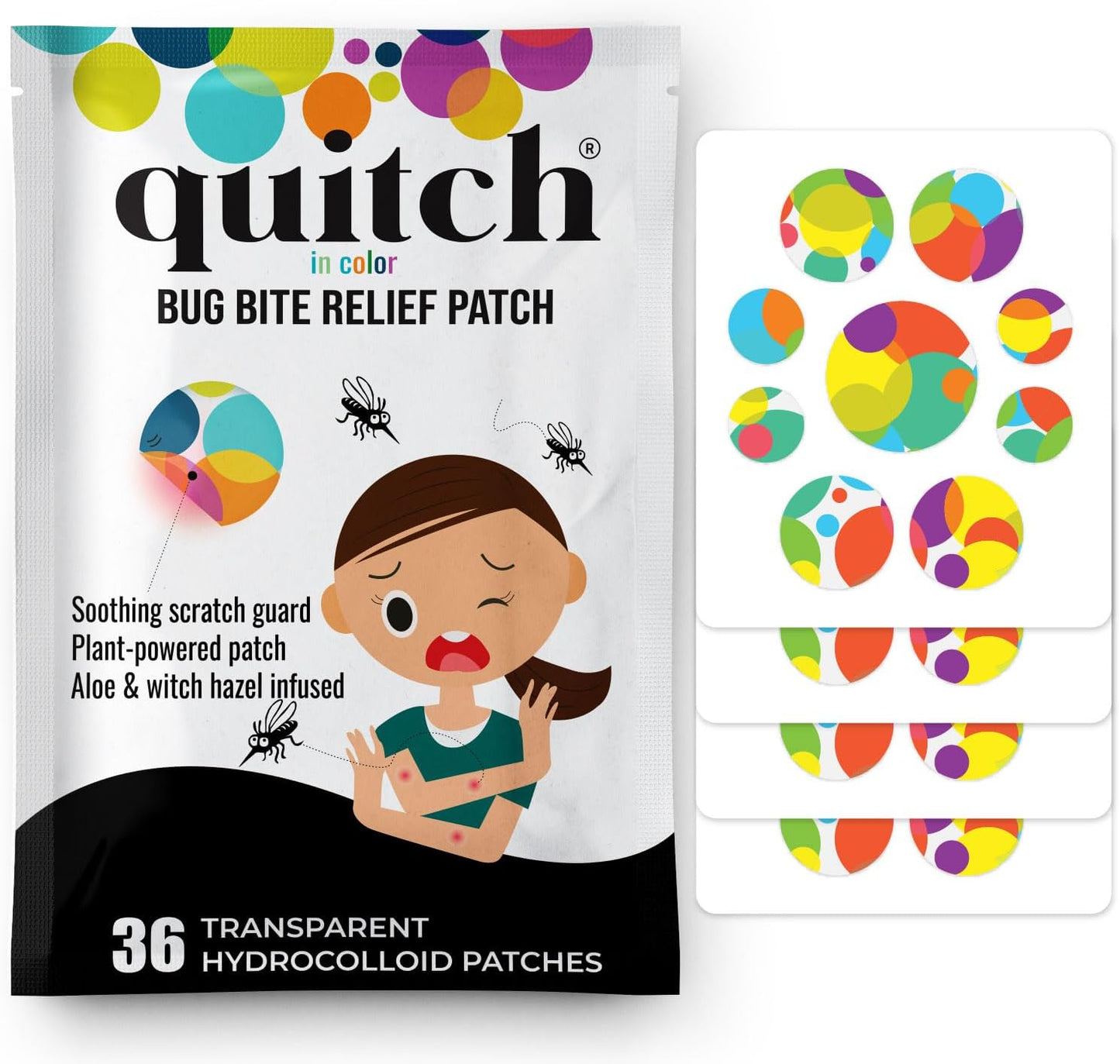 Quitch Mosquito Bite Relief Patch - Effective Itch Treatment for Kids | Perfect for Travel & Camping