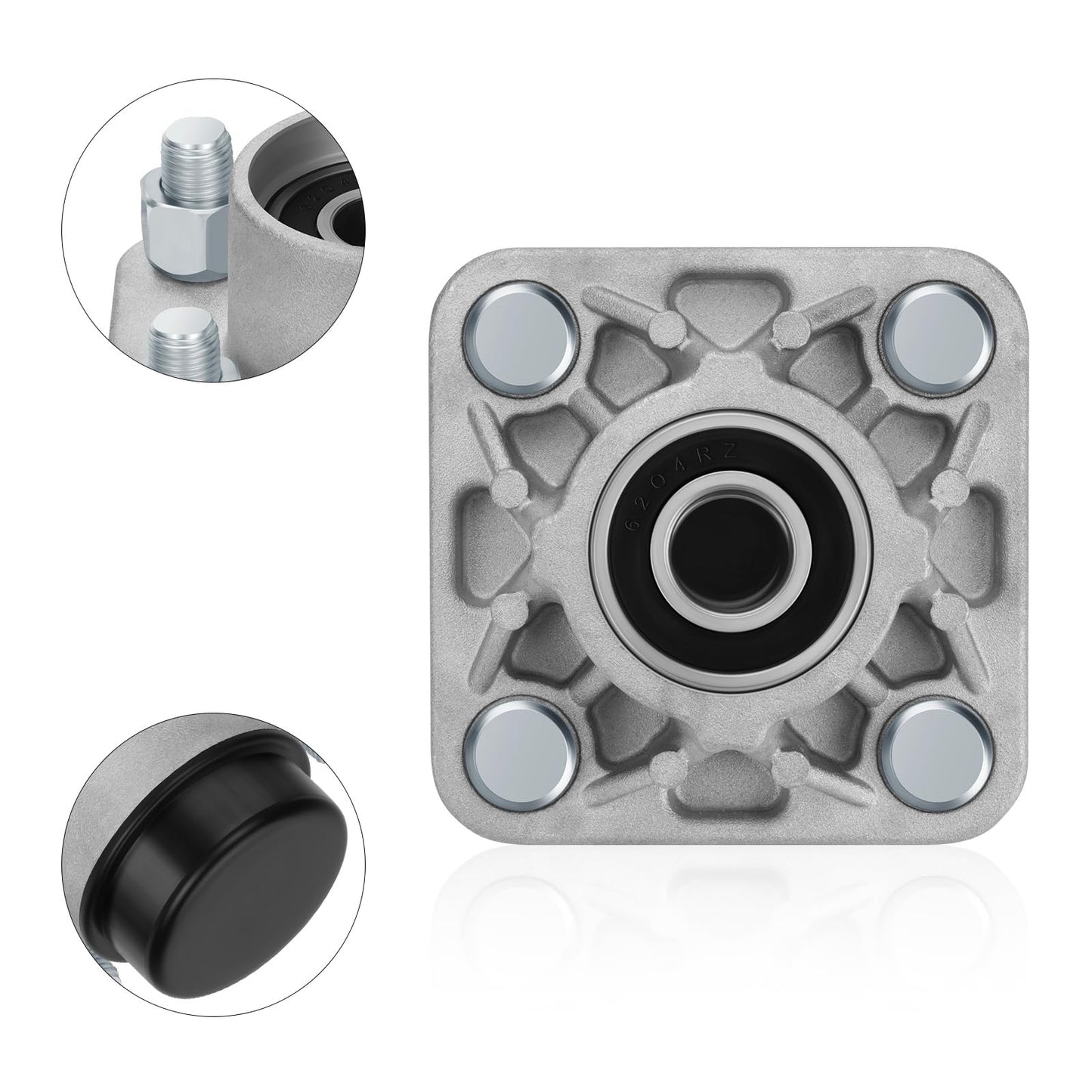 M MATI Front Wheel Hub Assy with Bearings Cover Cap for Club Car DS & Precedent 2003-up 102357701 1023577-01 102353201