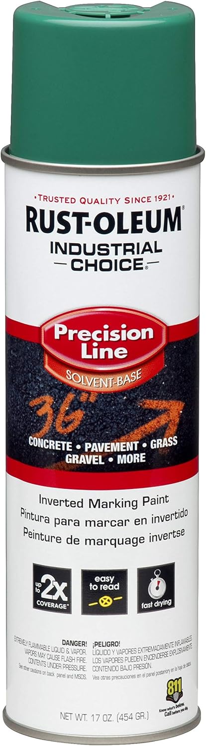 Fluorescent Orange Marking Spray Paint - Rust-Oleum 12 Pack, 17 Oz Inverted Solvent-Based