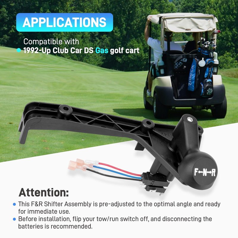 JURPLIX Club Car Forward Reverse Shifter Assembly with Handle Compatible with 1992-up DS Gas Golf Cart, F&R Shifter Assembly Replace # 1016947 1012987