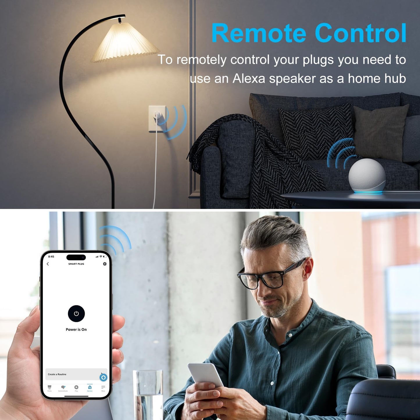 EIGHTREE Smart Plug Compatible With Alexa, Voice Control, Outlet Timer, 10A, 2024 New Upgraded