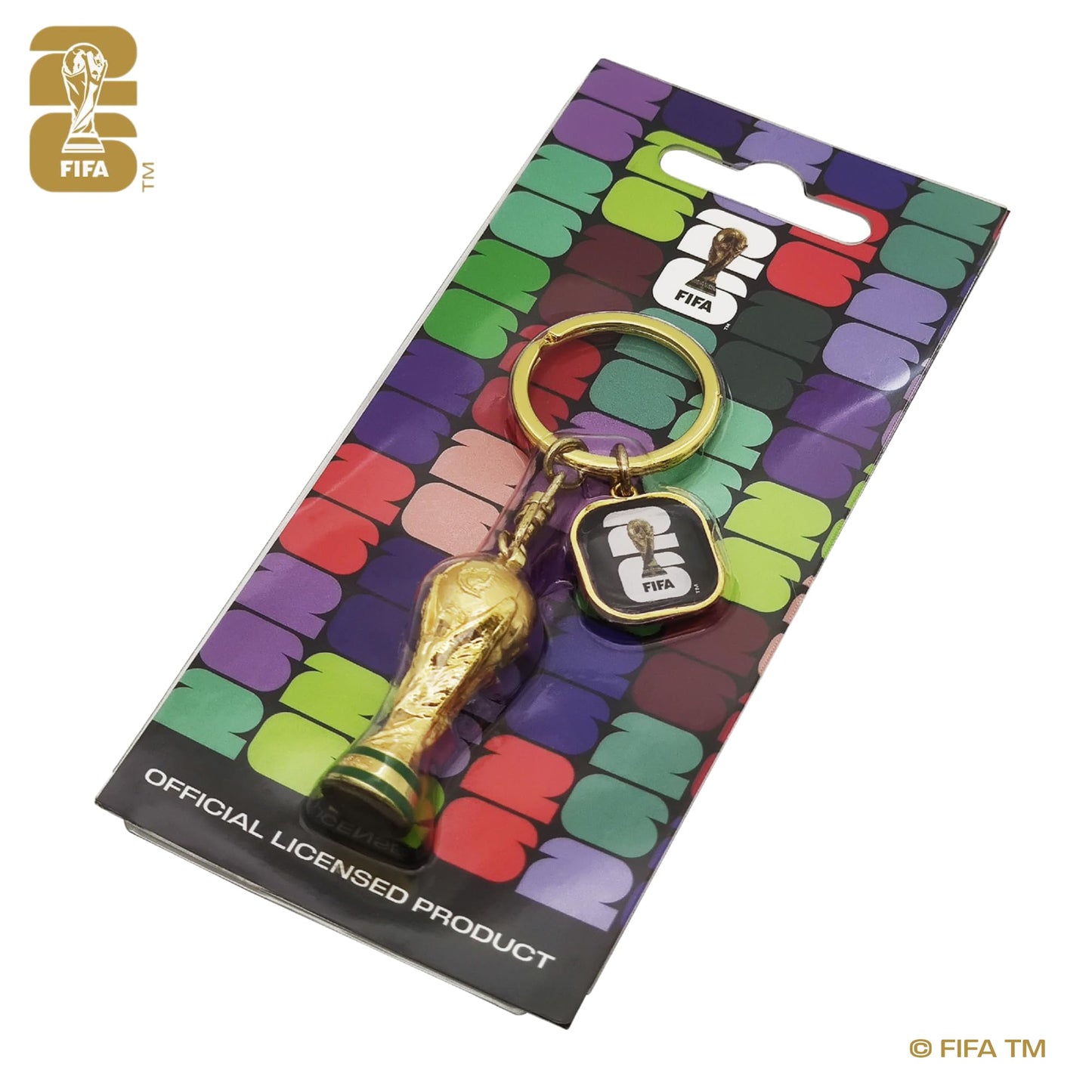 Official FIFA World Cup 2026 Edition - 1.75 inch 3D Premium Zinc Alloy Metal Trophy Keychain w/FIFA 2026 Enamel logo Dangler- Limited Collectors Item - For Keys or add to backpacks or bags as Décor
