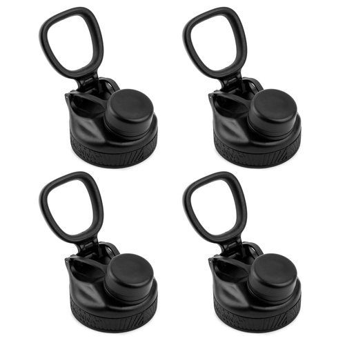 Manna Saratoga Lid - Locking Pour Spout Cap for Saratoga, Ranger Pro, and Convoy Bottles - Black - 4 Lids