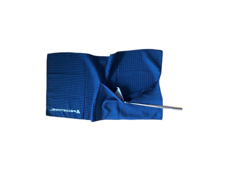 Pocketowel Magnetic Kitchen Towel Large 31"x 16.3" | Premium Microfiber Waffle 500gsm | Strong Magnet | Wipe Pocket for Mitten Storage | Golf Themed