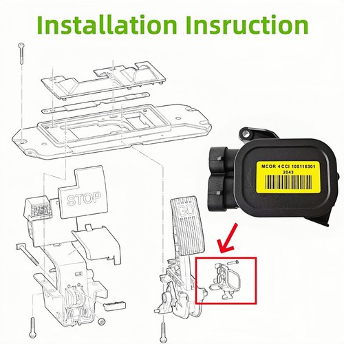 GENOUR MCOR 4 for Club Car Precedent & DS/Carryall/Tempo/Onward 2012-up | Golf Cart Throttle Potentiometer Replacement for OEM#105116301 103850401(MCOR 3) | Club Car MCOR4- Direct Fit