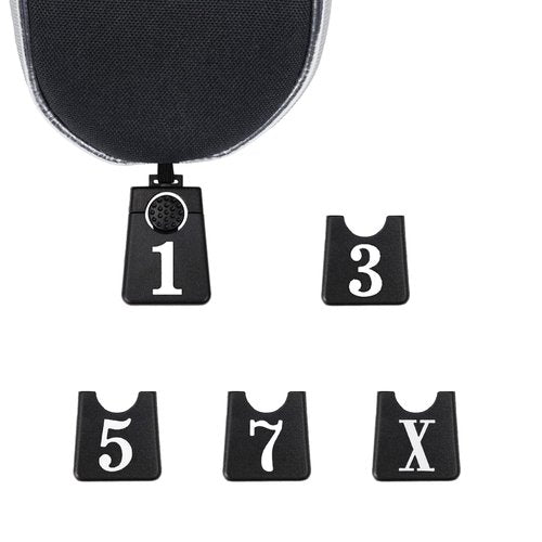 Andux 5pcs/Set Nylon Golf Wood Club Head Covers 460cc Driver Covers with Long Neck Black