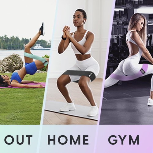 Fabric Resistance Bands for Working Out – 4 Durable Exercise Bands for Women & Men, Non-Slip & Non-Pinching Workout Bands – Multiple Resistance Levels Booty Bands for Legs Butt Glutes Hips Abs & More