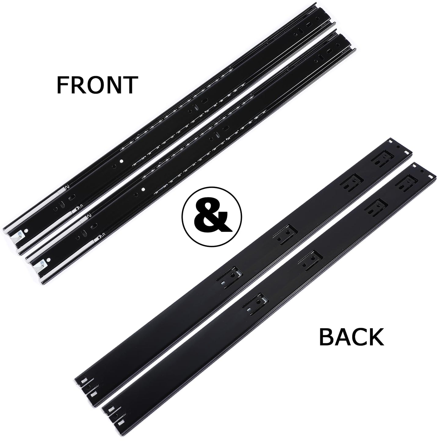 VAPSINT 10 Pairs 18 Inch Soft Close Drawer Slides Ball Bearing Full Extension Side Mount Drawer Rails, Kitchen Cabinet Rails 100lb Capacity