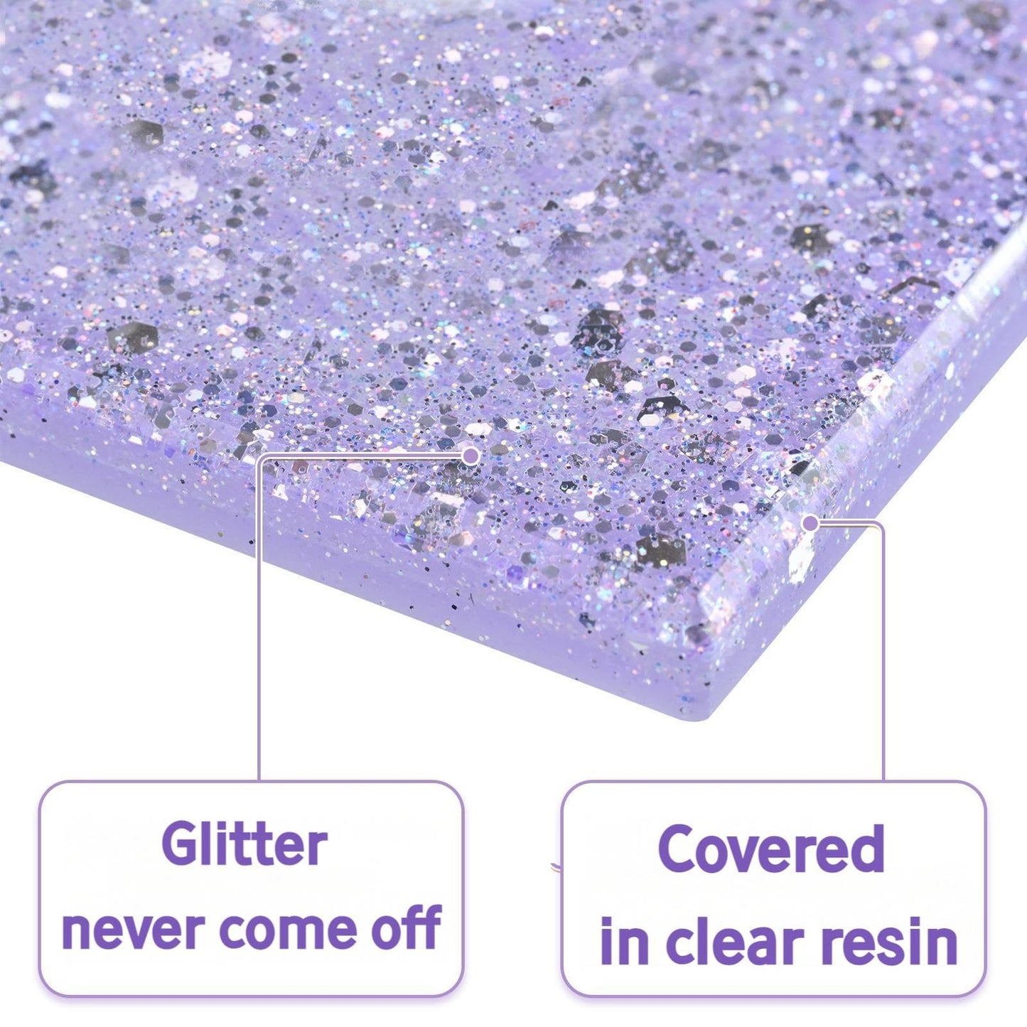YNQIZKI Purple Glitter Light Switch Cover,Sparkle Wall Plate for Girls Room,Single Toggle 5.10''x3.15''