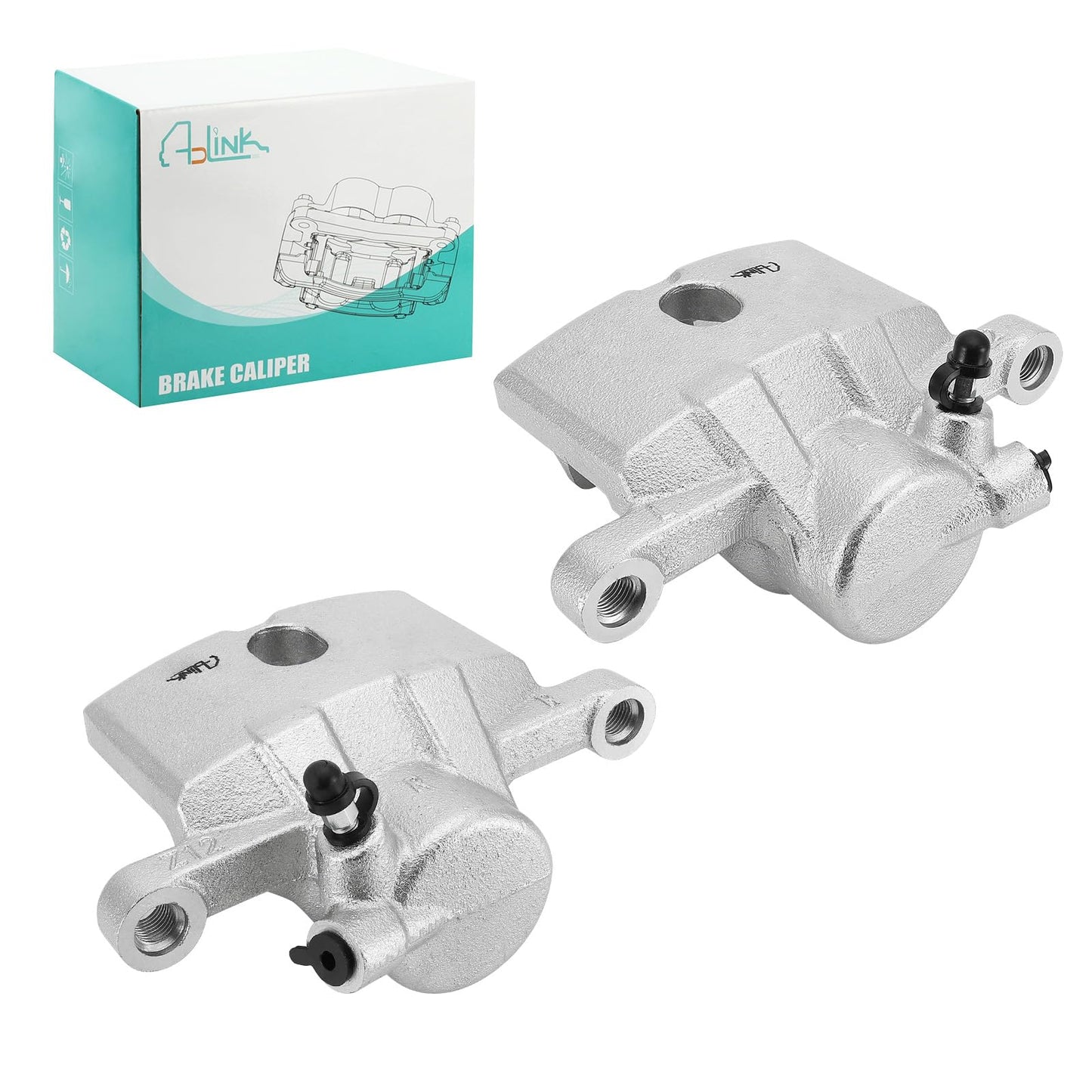 AULINK MB858464 MB858465 2 PCS Rear Left Right Disc Brake Caliper Assembly Set Without Bracket (3.0L 3.5L) For Mitsubishi Montero 1992-2000 19-B1738 19B1739 Rear Driver and Passenger Side