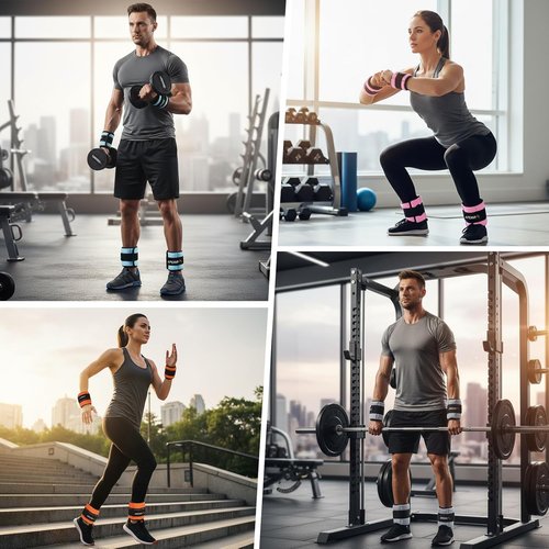 APEXUP Adjustable Ankle Weights - 10lbs/Pair for Yoga, Walking, Running & Gym Workouts