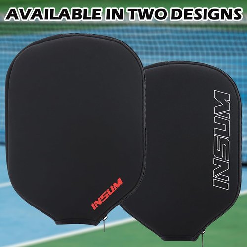 INSUM Premium Pickleball Paddle Cover Case | Durable Material Pickleball Covers Bag (Black)