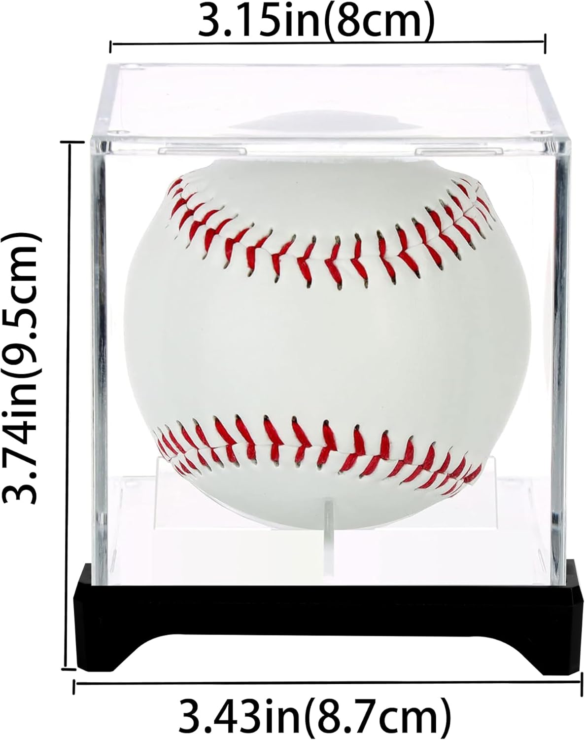 Skiennix Baseball Display Case - UV Protected Acrylic Boxes for 4 Baseballs | Durable & Stylish