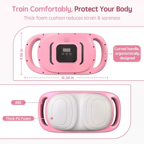 Smart Ab Trainer with Bluetooth Music & LED Counter – Core Workout Machine for Home Gym – Sit-Up Assistant Pad with Foam Cushion, 9 Modes & Speeds, Portable Fitness Equipment for Abs, Waist & Cardio