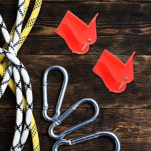 Housoutil Climbing Rope Edge Protector 4-Pack Angle Guard for Outdoor Rappelling and Mountaineering Safety Gear Lightweight 2.67X2.51X2.36 Inch Durable Rope Protector for Camping