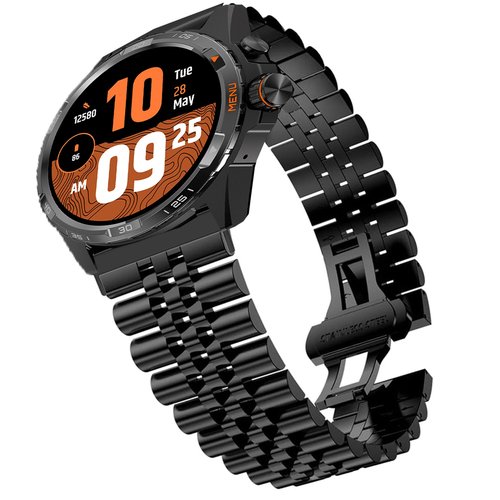 Compatible with Ticwatch Atlas Bands, 20mm, 22mm, 24mm Solid Stainless Steel Metal Band with Butterfly Folding Clasp Link Bracelet Compatible with Ticwatch Atlas, Pro 5 Enduro, Pro 5, Pro 3 Ultra BT/ LTE version, Pro, Pro S, Pro 4G, E2, S2, E3, GTH, C2, C
