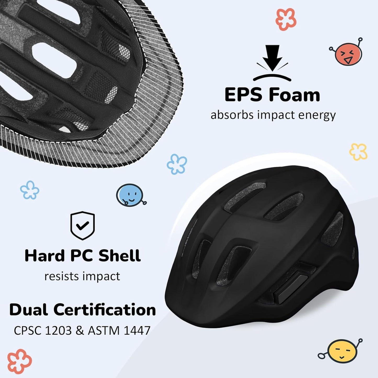 Skiennix Toddler Bike Helmet - Adjustable Multi-Sport Design for Ages 2-10 | Two Sizes Available