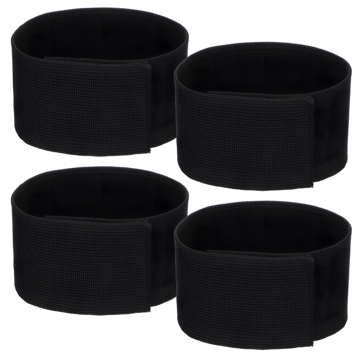 Shimmeroo 4PCS Black Boot Straps, Elastic Polyester Ankle Straps for Cowboy, Adjustable Self-Adhesive Trousers Blouses Strap Bands with Hook and Loop for Hiking Fishing Hunting