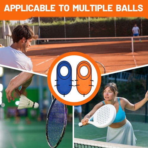 Arrowbash 2pcs Large Pop up Tennis Targets Detachable Training Rings 600d Oxford Cloth Tennis Serve Training Aid with Carry Bag, Blue/Orange