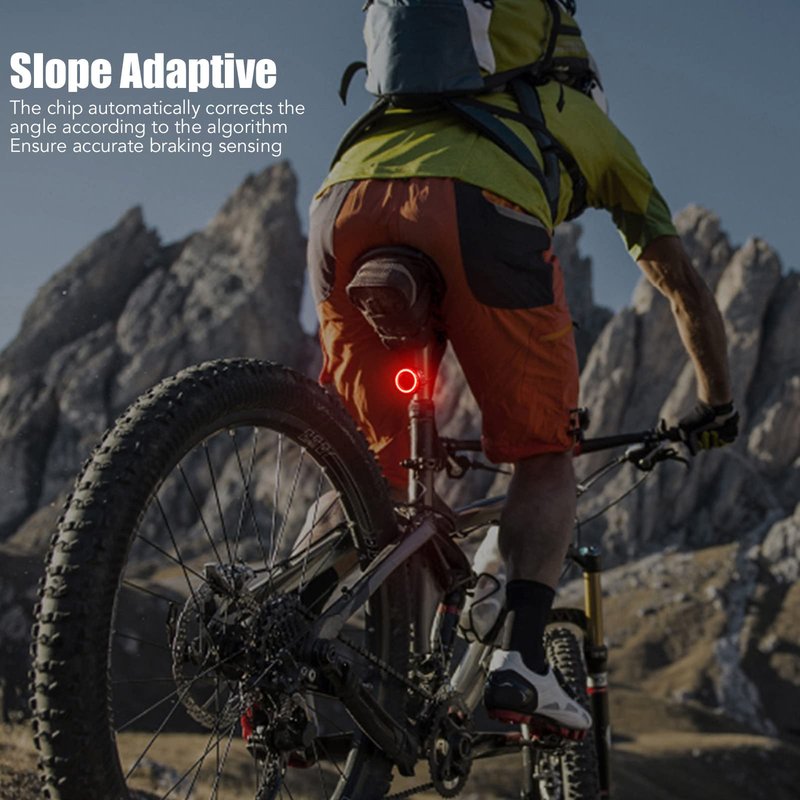 Sensing Tail Light, and Sensitive Brake LED Rear Light, USB Charging, IPX5, for Road Mountain Bikes