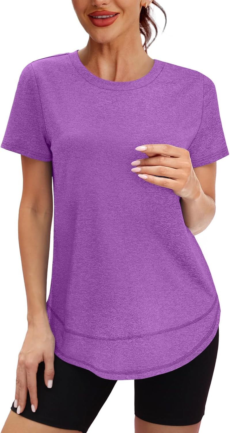 XIEERDUO Women's Quick-Dry Workout Tops - Short Sleeve Hiking & Running Shirts | Sizes S-3XL