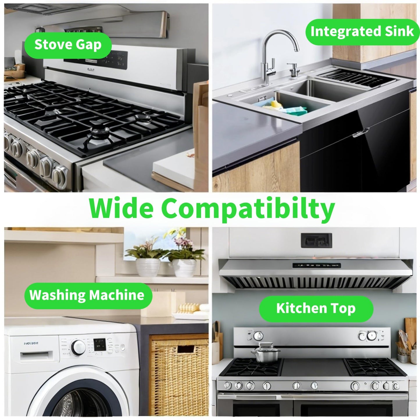 Stainless Steel Stove Gap Covers, Range Oven Gap Filler, Retractable Length 13.8" to 27.5", Counter Gap Guards Heat Resistant and Easy to Clean, 2PCS, Silver