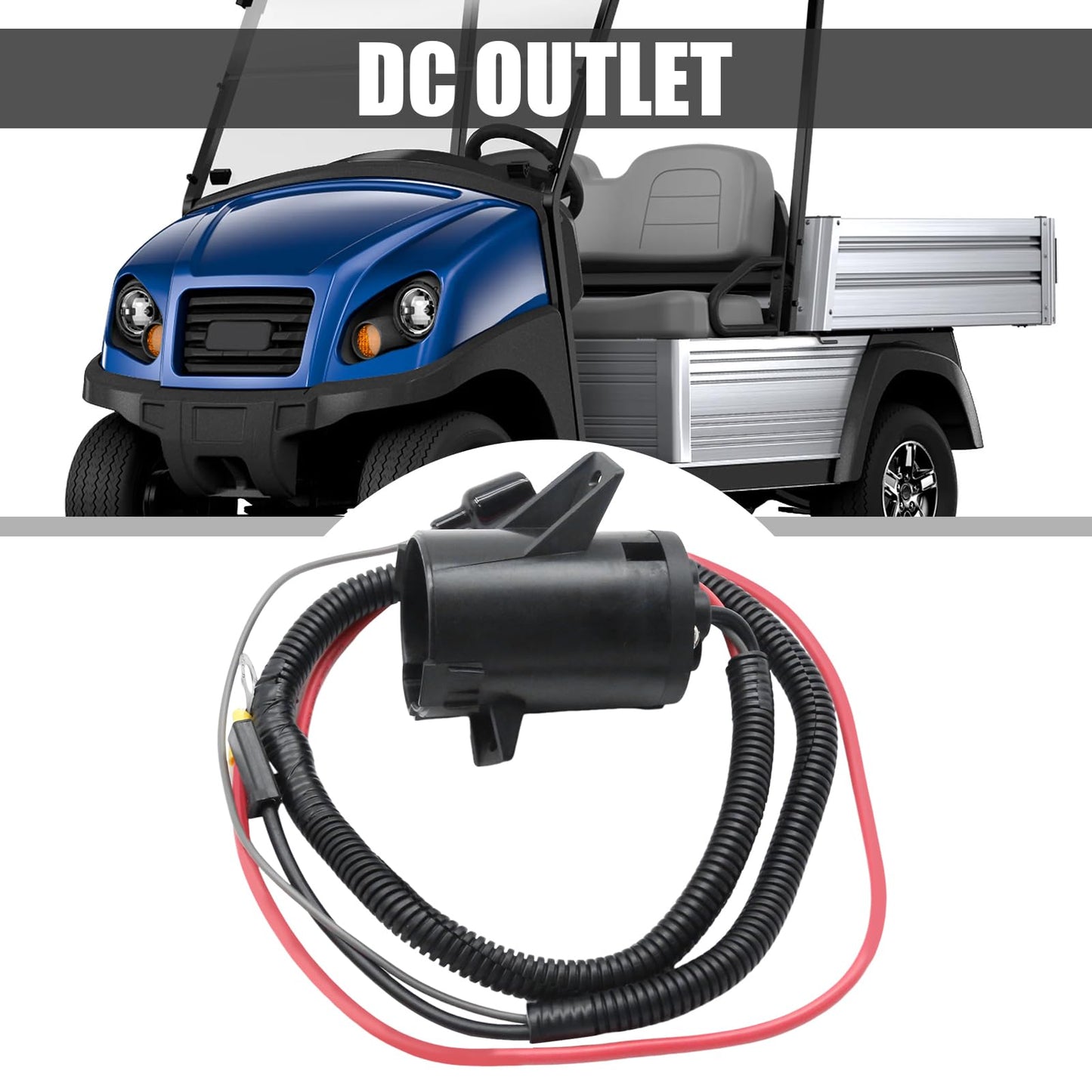 UOIENRT 103375501 Golf Cart 48 Volt Charger DC Receptacle, Replacement for Club Car Precedent 48V Electric Models 2004-Up, Replaces 1025102-01 1033755-01