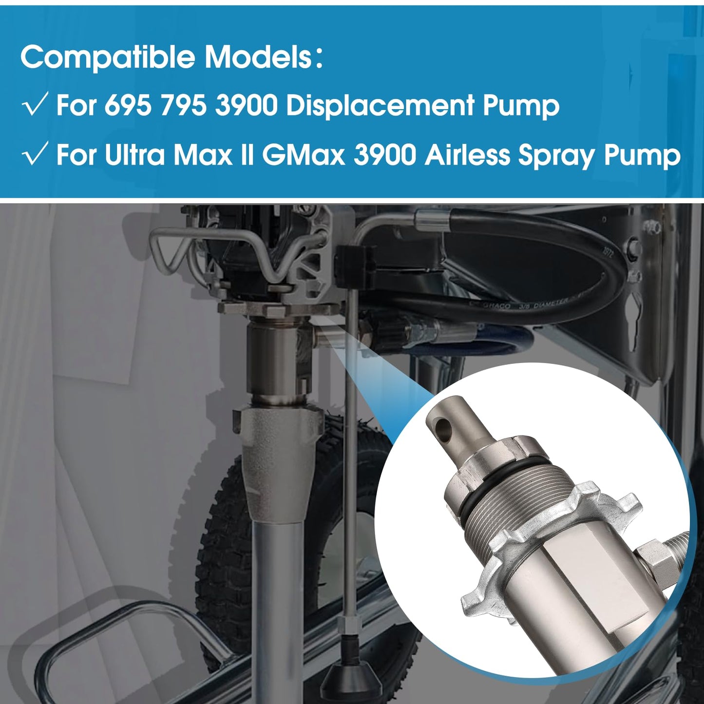 248-204 Airless Paint Sprayer Pump - Compatible with Graco Ultra Max II 695/795 & LineLazer 3900 (Aftermarket Replacement Part)