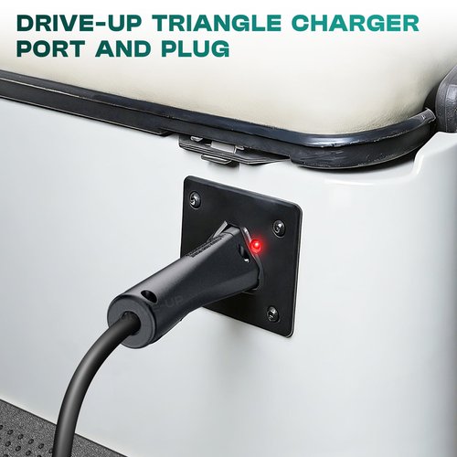 DRIVE UP Golf Cart 48V Charger Plug Handle Suitable for EZGO RXV, EZGO 3-Pin Triangle Charger Plug, OEM 604321 611219 (Charger Plug)