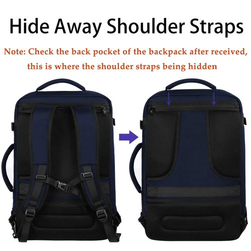 MATEIN Backpack for Travel, 27L Water Resistant Carry on Backpack Fits Overhead Bin, Convertible Work Daypack with 2 Handles, Hiking Daypack for Outdoor Sport,Travel Gifts for Men Women, Blue