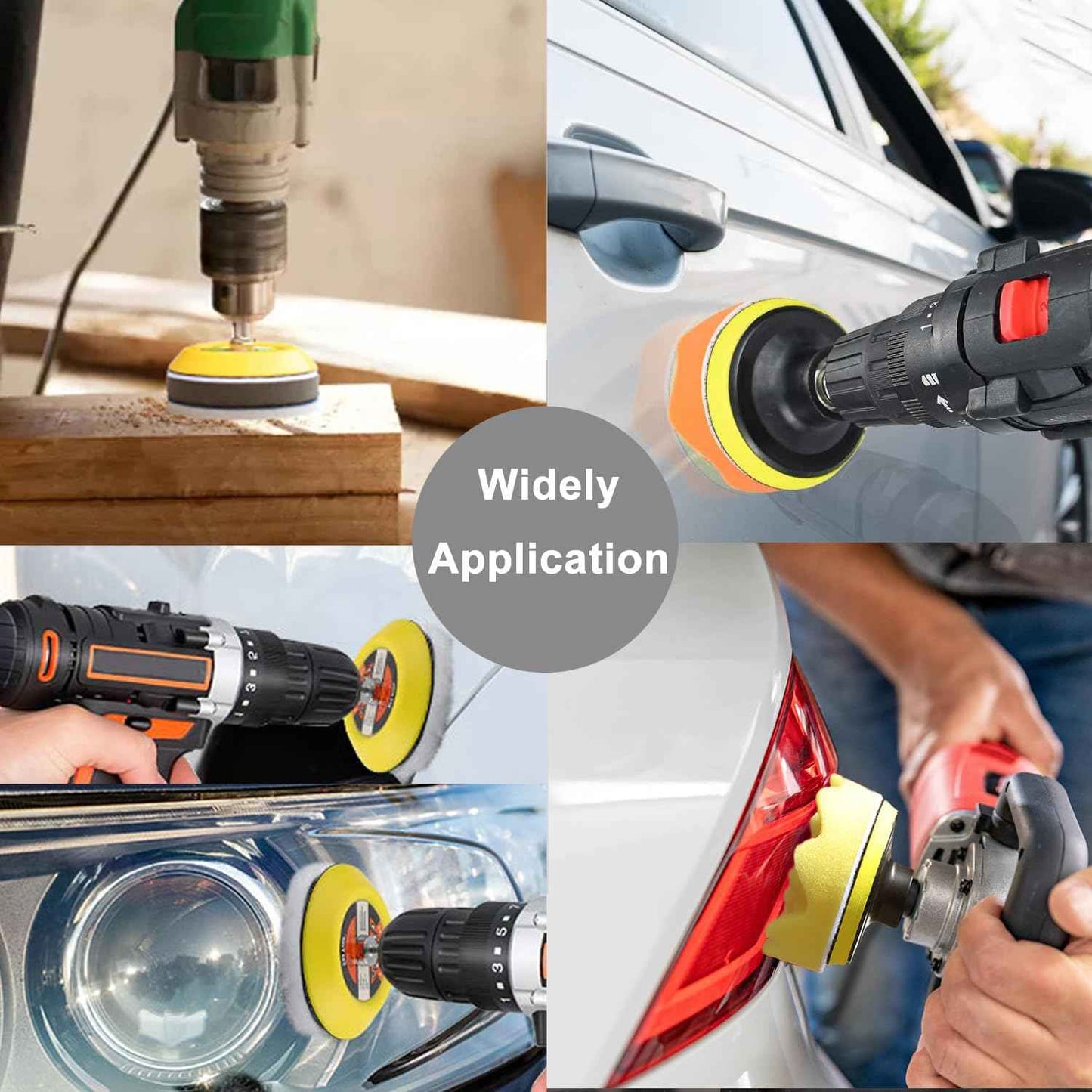 3 Inch Sanding Disc Car Headlight Restoration Kit, 120 Pcs Hook and Loop Wet Dry Sandpaper 60 to 10000 Grits Drill Polishing Buffing Pads Sponge with Rotary Tools for Car Metal Wood Glass